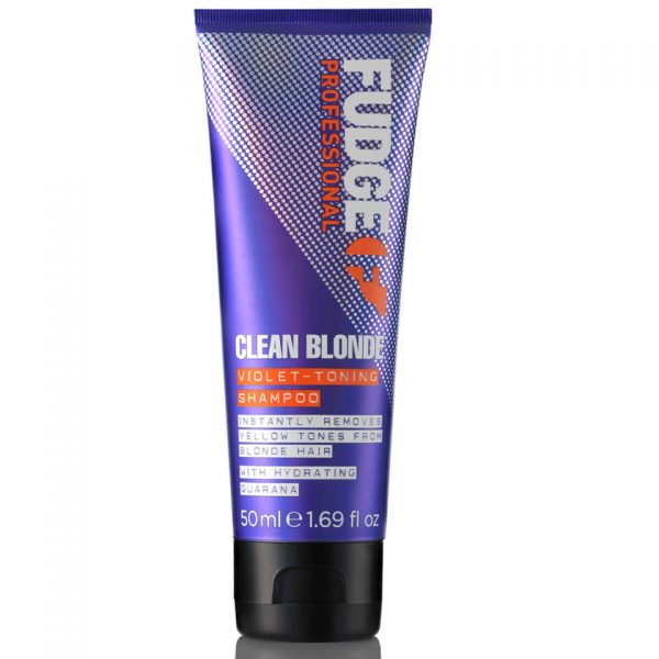 Fudge Clean Blonde Shampoo, Violet-Toning Shampoo 50ml