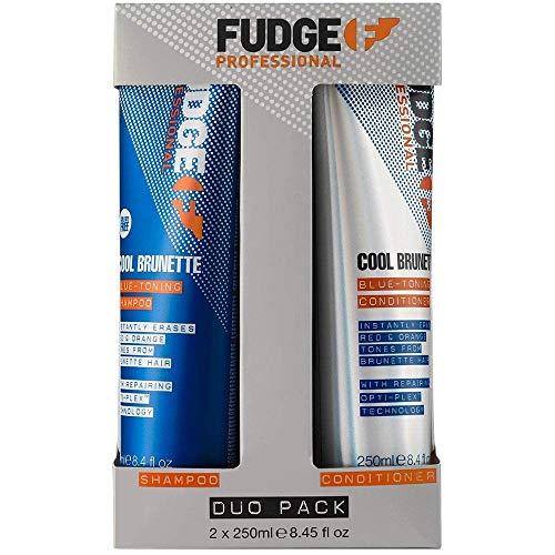 Fudge Cool Brunette Toning-Blue Shampoo Conditioner Duo 250 ml each